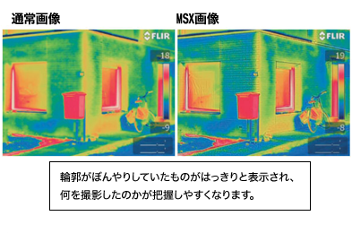 FLIR E4 MSX®画像の比較